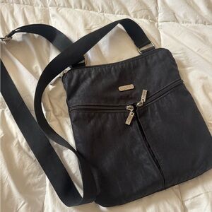 Baggallini Black Crossbody with Silver Accents
